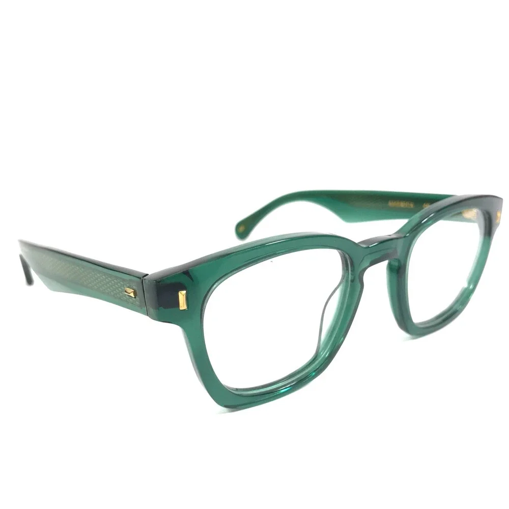 Alfred Kerbs Eyeglasses Frames AMERICA GR Clear Green Square Full Rim 48-24-140